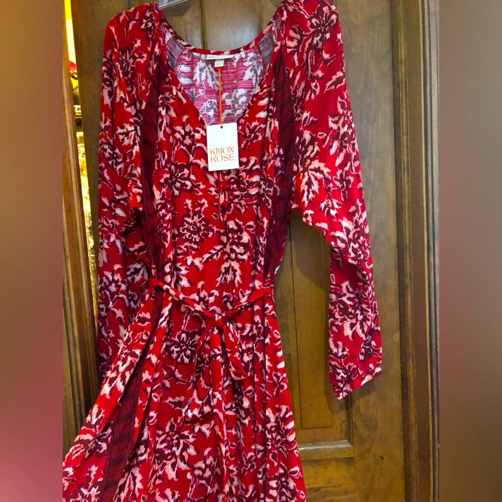Long red dress